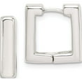 thumbnail image 1 of Sterling Silver Square Hinged Hoop Earrings (14 X 4) Made In Thailand qe3446, 1 of 5