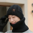 thumbnail image 5 of Wipya Winter Warm Knit Set Beanie Hat Touchscreen Gloves And Neck Scarf For Women Outdoor Cold Protection Essential SizeBlack, 5 of 6