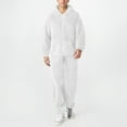 thumbnail image 2 of Men's Jumpsuit Casual Long Sleeve Zipper Hooded Pajamas Comfortable Sleepwear Suit for Winter Warmth and Style, 2 of 5
