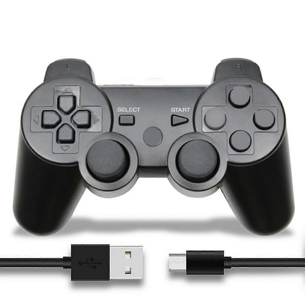 Controller, Gamepad, Bluetooth, for PS-3, 6-Axis Wireless, Vibration Control Black