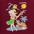 thumbnail image 5 of Wild Bobby, Betty Boop Island Girl Paradise Betty Boop Unisex Hoodie Sweatshirt, Maroon, XX-Large, 5 of 5