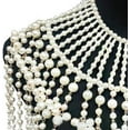 thumbnail image 3 of Pearl Shawl Layered Jewelry Shoulder Body Chain Harness Pearl Beaded Necklace Collar, 3 of 6