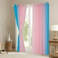 thumbnail image 3 of Blue and Pink Curtains for Bedroom,Rainbow Ombre 30%-50% Blackout Curtains Aesthetic Living Room Decor,Gradient Colorful Curtains & Drapes Abstract Window Curtain 2 Panels 38"Wx54"L, 3 of 6
