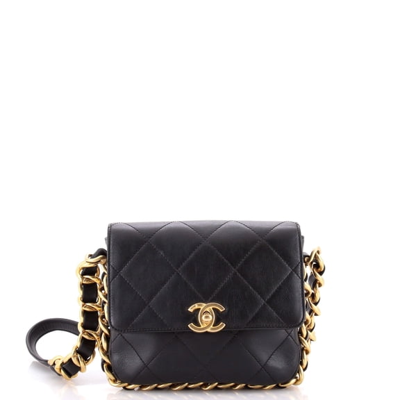 Pre-Owned Framing Chain Flap Bag Quilted Calfskin Small By Rebag