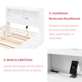thumbnail image 5 of Bellemave Captain bed with Storage and Trundle Full Size Pine Wood Bookcase Bed, White, 5 of 13