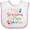 White and Pink, variant on Inktastic Grandma and Papa Love Me Boys or Girls Baby Bib