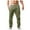 Green, variant on Odeerbi Men's Drawstring Cotton Linen Beach Pants 2025 Casual Solid Color Breathable Loose Pants Green
