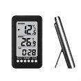 thumbnail image 2 of Digital Thermometer Meter with Clock Function Outdoor Indoor LCD Wireless Temperature Thermometers Weather Station, 2 of 6