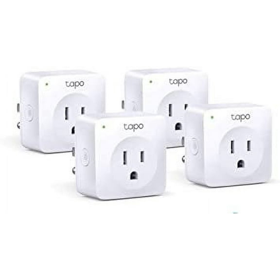 TP-Link Tapo Smart Plug Mini, Smart Home Wifi Outlet Works with Alexa Echo & Google Home, No Hub Required, New Tapo APP Needed P100 4-pack