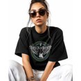 thumbnail image 2 of Women's Graphic T-Shirt Black 2XL Women's Tops ROCK Crew Neck Short Sleeve Shirts for Women, 2 of 3