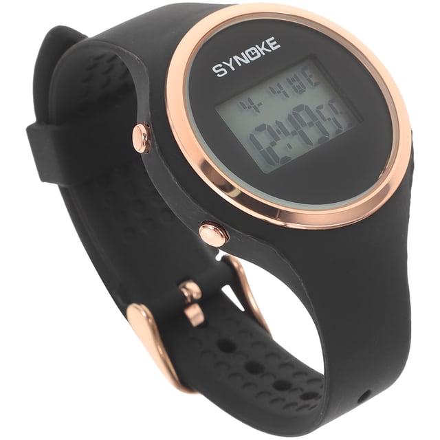 Reloj electrónico multiusos, resistente al agua, digital, elegante, cronógrafo, luminoso, con alarma, para estudiantes y niños (negro)