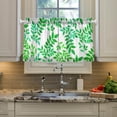 thumbnail image 5 of Leaves Pattern Kitchen Curtains 2 Panels UV Protected Tier Curtains, Half Window Curtains Kitchen Tiers for Guest Room Bathroom Sink Laundry Room Basement,36 x 27 Inch, 5 of 7