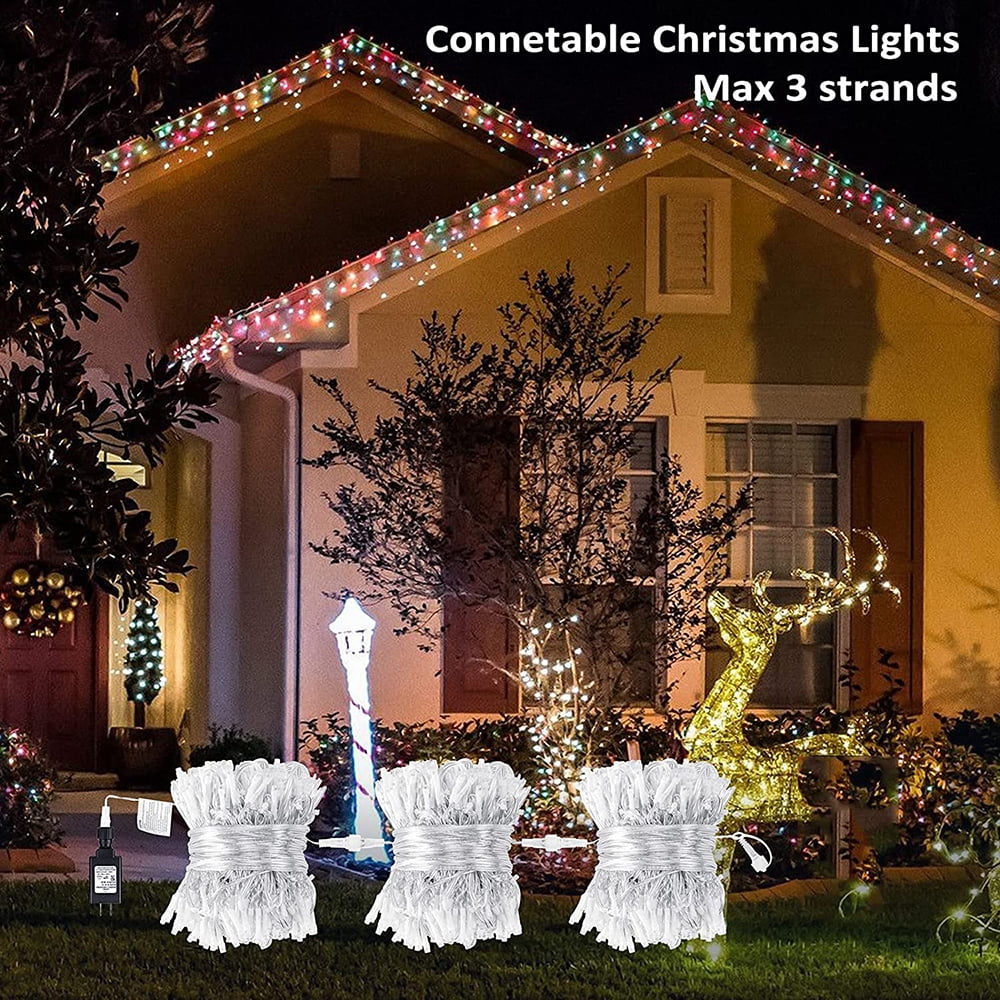 Brightown Icicle Lights Outdoor, 40Ft 432 Led Christmas Lights With 81  Drops, Dimmable Twinkle Fairy Lights With Remote And Timer, Christm