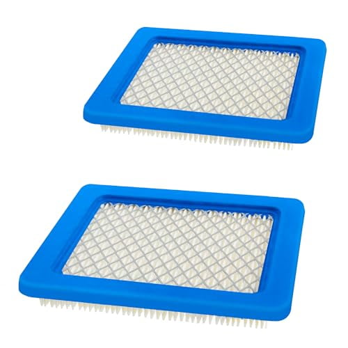 2 Packs 491588S Air Filter, Lawn Mower Air Filter, Flat Air Cleaner Cartridge, Compatible with Briggs and Stratton, Toro 20332, Craftsman 3364
