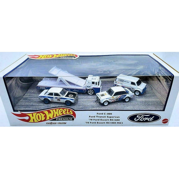 Hot Wheels Premium Collect Display Sets With 3 1:64 Scale Die-Cast Cars & 1 Team Transport Vehicle Collectors Favorites