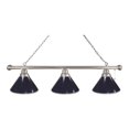 thumbnail image 1 of Holland Bar Stool BL3CHDkBl Dark Blue 3 Shade Pool Billiard Light, Chrome, 1 of 1