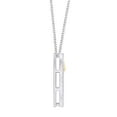 thumbnail image 2 of AFFY 1/3 Carat CT White Natural Diamond Two Tone Circle Infinity Pendant Necklace 14k White Gold Over Sterling Silver (I-J Color, I2-I3 Clarity, 0.33 Cttw), 2 of 3