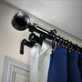 thumbnail image 2 of Andre 13/16 inch Triple Curtain Rod 48-84" - Black, 2 of 2