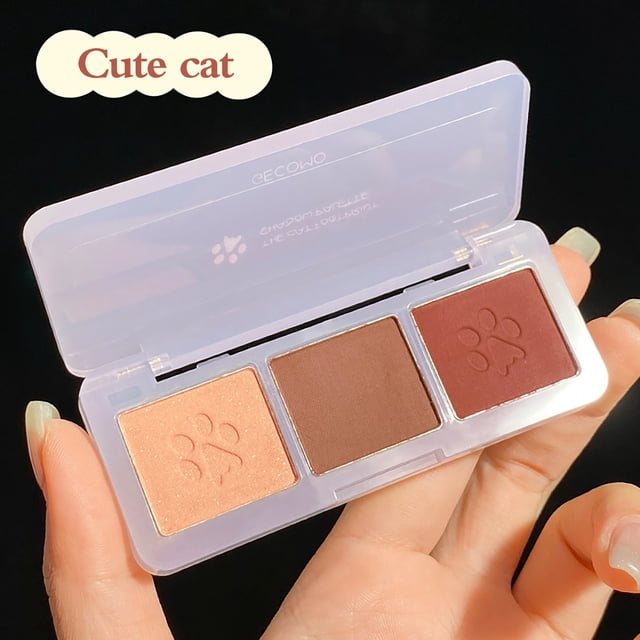 Eyeshadow 3 Color Ladies Cosmetics Waterproof Lasting Pearls Eye Shadow Plate, Eyeshadow for Women