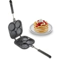 thumbnail image 1 of 5 STAR SUPER DEALS Pancake Pan Maker Nonstick Double Sided w/ 4 Small Decorative Mold Designs for Perfect Eggs, French Toast, Omelette, Flip Jack, and Crepes, 1 of 4