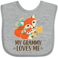 thumbnail image 3 of Inktastic My Grammy Loves Me Fox Boys or Girls Baby Bib, 3 of 4
