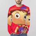 thumbnail image 4 of Super Why Mens T-Shirts Long Sleeve Printed Shirt Soft Casual Tee Top Fashion Lightweight Blouse S, 4 of 6