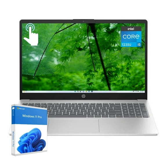 HP 15.6 inch FHD Laptop, Intel i5 Processor Up to 4.4 GHz, 16GB RAM, 1TB SSD, FHD Touch Screen, Intel Iris Xe Graphics, Windows 11 Pro, Webcam, Wi-Fi, Bluetooth, Natural Silver