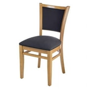 Vertical Side Chair in Cherry with Upholstered Seat (Set of 2)