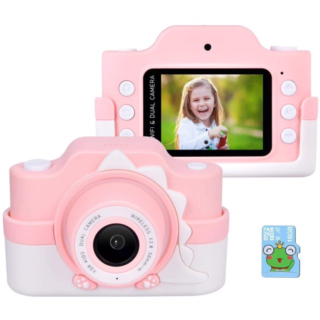 Cámara con pantalla a color Protect Bag y cámaras duales de 24 megapíxeles oso de fresa Electrónica