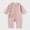 Pink, variant on Eygvbb Romper Girls Jumpsuit Ruffle Coverall Girls Romper Long Sleeve Crew Neck Cotton Solid Color Toddler Play Sleep Outfit for 0-2 Years Old Infant Daily Wear