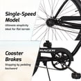 thumbnail image 4 of 26-Inch Men’s Cruiser Bike, Tracer ACE, Matte Black, Coaster Brake, 4 of 9