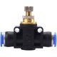 thumbnail image 1 of Conector rápido neumático, válvula restrictora de válvula de mariposa, accesorios de codo neumáticos, rosca macho de 6 mm Empuje para insertar juntas neumáticas Conector Accesorios rápidos, 1 of 4