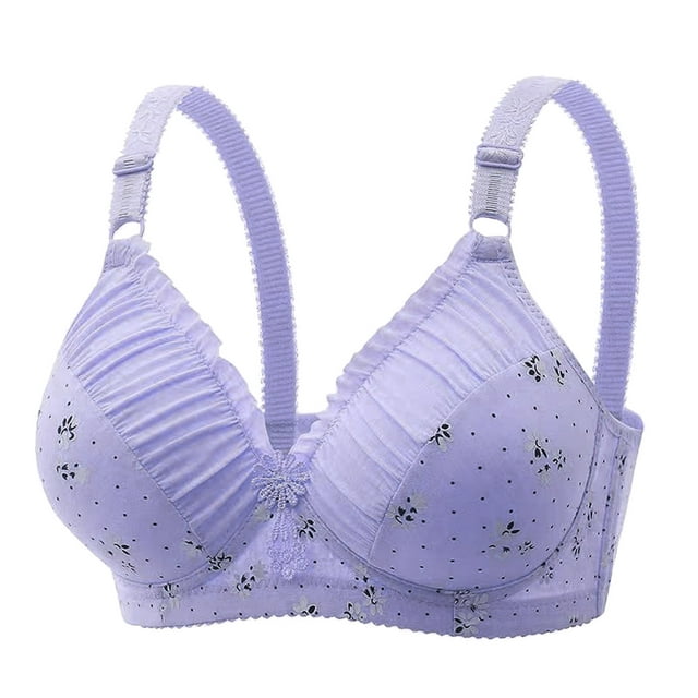 Women Solid Color Wireless Sports Seamless Push Up Adjustable Yoga Sleep Large Bra For Everyday Comfort And Support