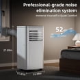 thumbnail image 3 of FREE VILLAGE Portable Air Conditioners 10,000 BTU,4-in-1 Air Conditioner Portable Up to 450 Sq.Ft.with Cool,Fan,Dehumidifier,Sleep,Portable AC Unit with LED Remote & 24H Timer,Installation Kits, 3 of 7