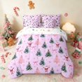 thumbnail image 3 of Manfei Santa Full Size Bedding Sets 7-Piece Christmas Full Size Bed in a Bag, Black Red, Xmas Reversible, 3 of 6
