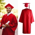 thumbnail image 2 of Ensemble de Toge et Chapeau de Graduation Unisexe Mat 2022 Toge de Graduation avec Franges Robe de Graduation pour Lycée et Bachelor Robes de Choeur pour Église Accepté, 2 of 6