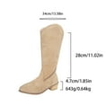 thumbnail image 4 of Wowcloth Winter Boots for Women - Comfortable Wide Calf Pointed Toe with Back Zipper Chunky Low Heel Fashion Casual Knee High Style, 4 of 9