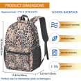 thumbnail image 3 of 17 Inch Lightweight Backpack,PVC Waterproof Oxford Fabric, Ergonomically Designed, with Large Capacity, Leopard Animal Print, 3 of 5