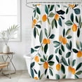 thumbnail image 6 of Burnt Orange Shower Curtain Set - Standard 72" x 72" Washable Bathtub Curtain with 12 Hooks, Spring Summer Botanical Watercolor Waterproof Fabric Stall Shower Curtains for Bathroom/Bathtub Décor, 6 of 6