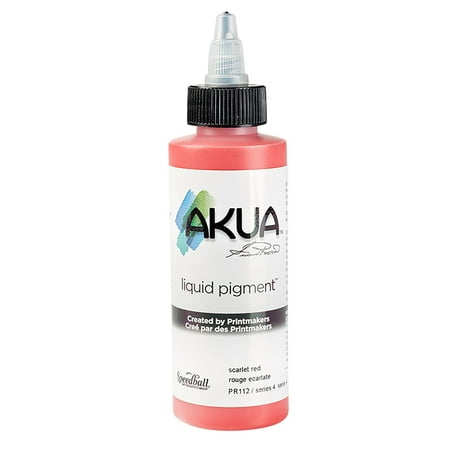 UPC: 0893419000040 | Speedball Akua Liquid Pigment Scarlet Red 4 oz.