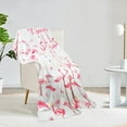 thumbnail image 2 of Flamingo Blanket 50"x60" Pink Flamingo Gifts for Women Cute Flamingo and Tropical Throw Blanlet Lightweight Blanket for Home Living Room Bed Sofa, 2 of 6