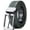 Charcoal/Black, variant on Marino Reversible Leather Belt For Men - Classic Dress Belt 1.25" Wide - With Removable Rotating Buckle