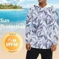 thumbnail image 5 of Men's UPF 50+ Sun Protection Hoodie – Quick-Dry Athletic Rash Guard for Fishing/Hiking, Lightweight UV-Resistant Outdoor Shirt with Breathable Mesh Panels & Sporty Print (2025 Trend), 5 of 8