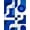 Blue, Pattern 1, variant on ODIKA 8'x10' Washable Area Rug Durable, Non-Slip Abstract Modern Interlocking Shapes With Minimalist Wave Motif for Living Room, Under Sectional, Family