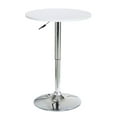 thumbnail image 1 of Benjara BM237208 Table Ronde en Bois Réglable en Hauteur&44; Blanc, 1 of 5