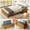Oak, variant on Full Murphy Bed with Mattress,Full Size Cabinet Bed with Folding Nightstand and Charging Station & LED Light,Multifunctional Space-Saving Wall Bed for Bedroom, Guest Room,Office,Oak