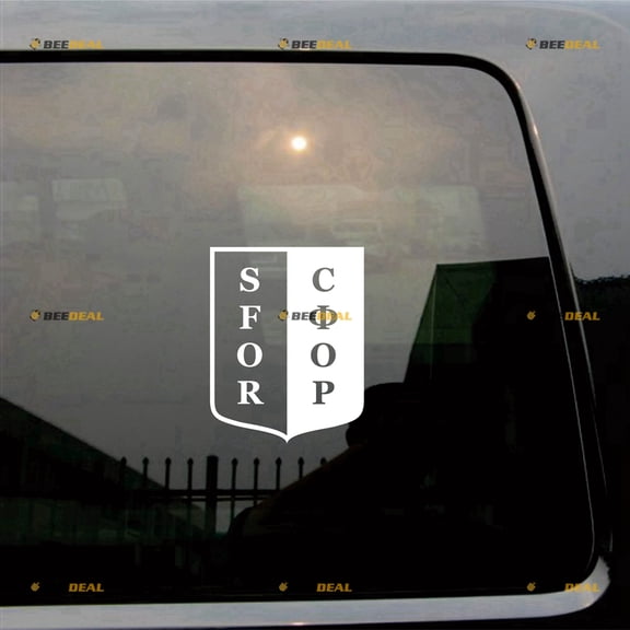 Stabilisation Force in Bosnia And Herzegovina SFOR Sticker Decal Vinyl - 2 Pack White 4" - For Car Boat Laptop Cup No Background Die-cut