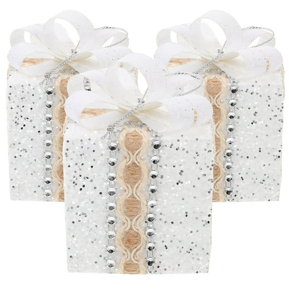 3pcs Christmas Tree Hanging Gift Box Multi-color Xmas Tree Hanging Gift Boxes