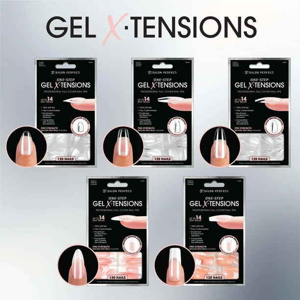 Salon Perfect Artificial Fake Press On Nail Tips, 304 Gel X