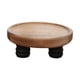 thumbnail image 3 of Soporte de pedestal de madera para velas, bandeja decorativa robusta y elegante para encimera del hogar. L, 3 of 9